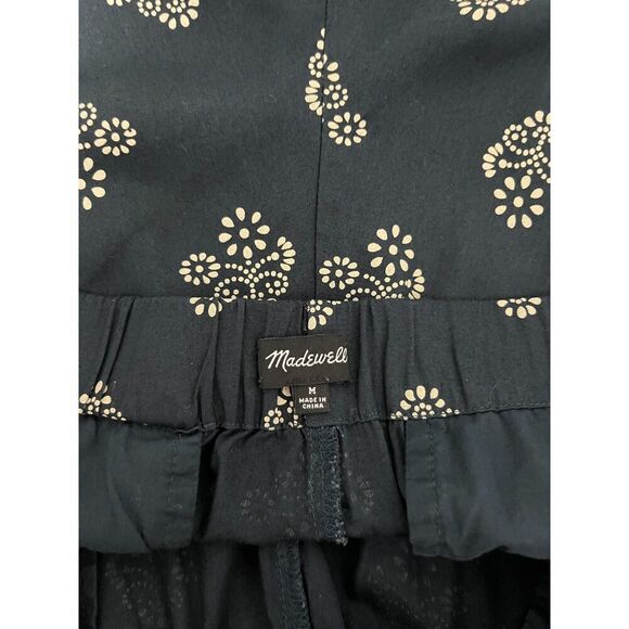 Madewell Drapey Pull-On Shorts in Flower Stamp Size Medium Viscose Lightweight - Picture 6 of 7